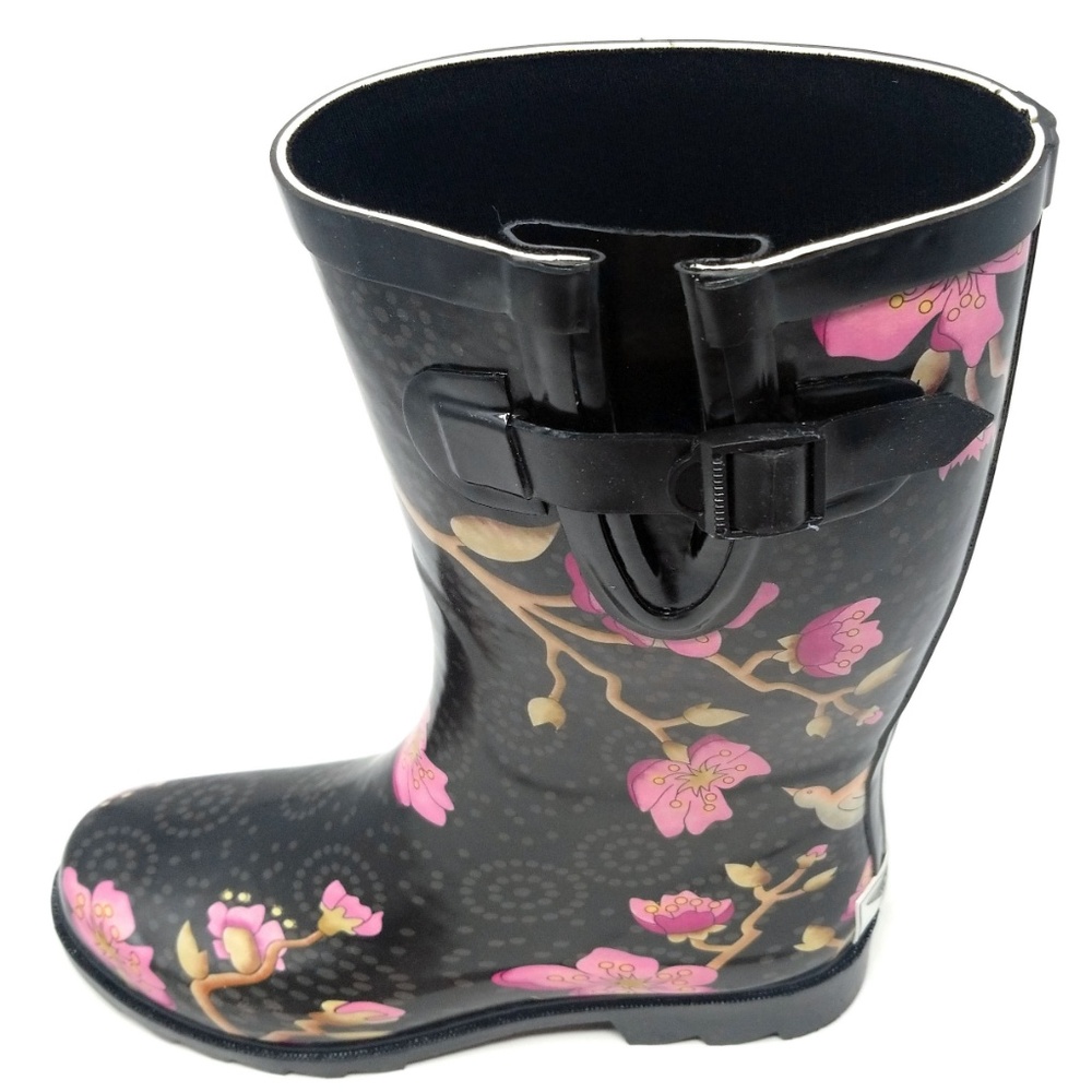 Women's Mid Calf Rain Boots, #5509, Cherry Orchard - Picture 2 of 4